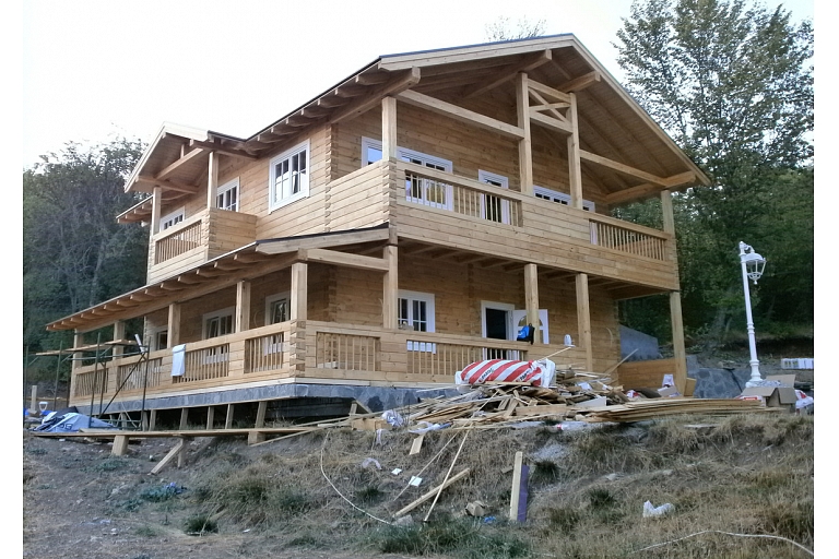Wooden frame houses