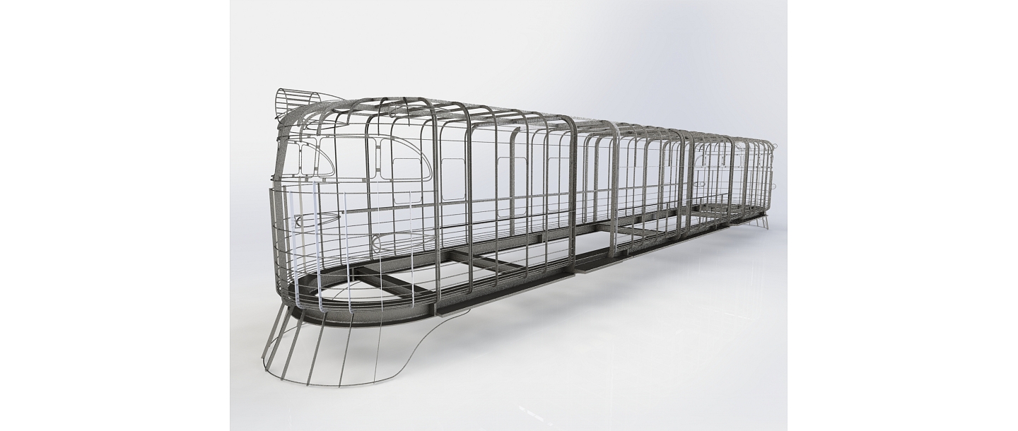Decorative design element for a park made of steel structures
