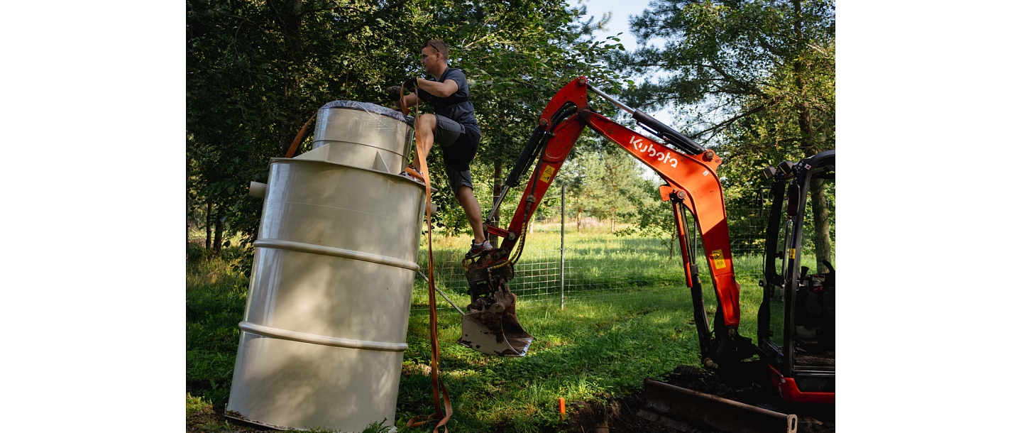 Biological sewage tanks, septics, water supply