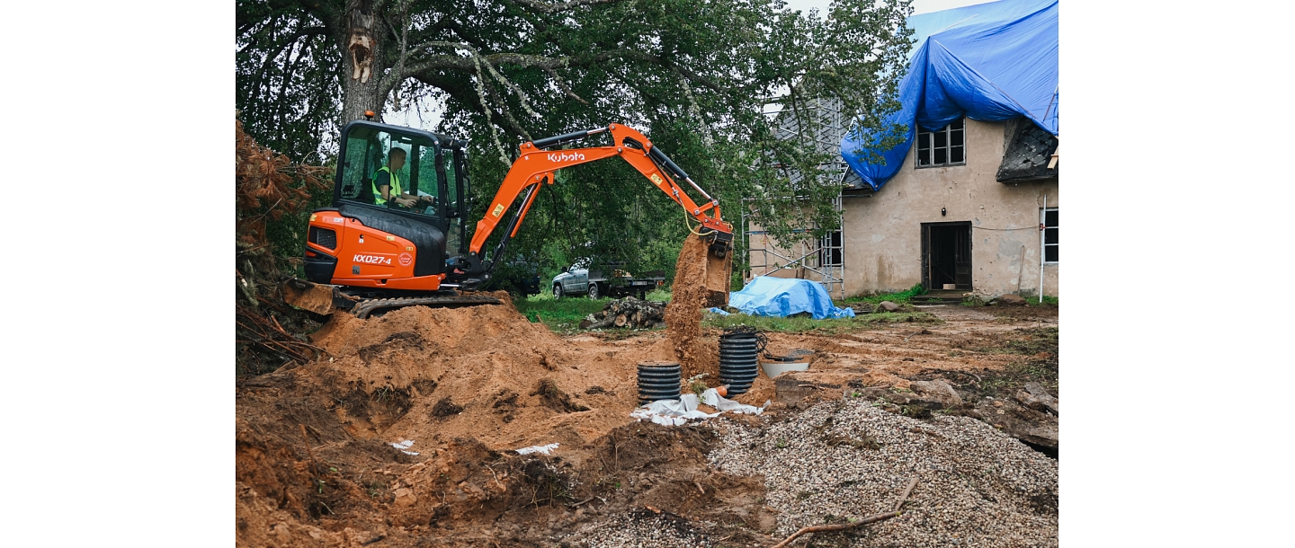 Earthworks at the site