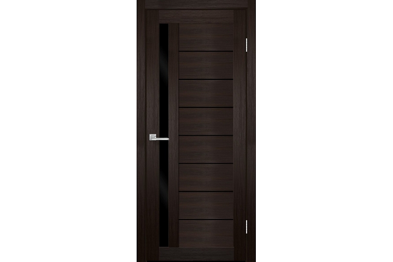 Door delta wenge, black glass