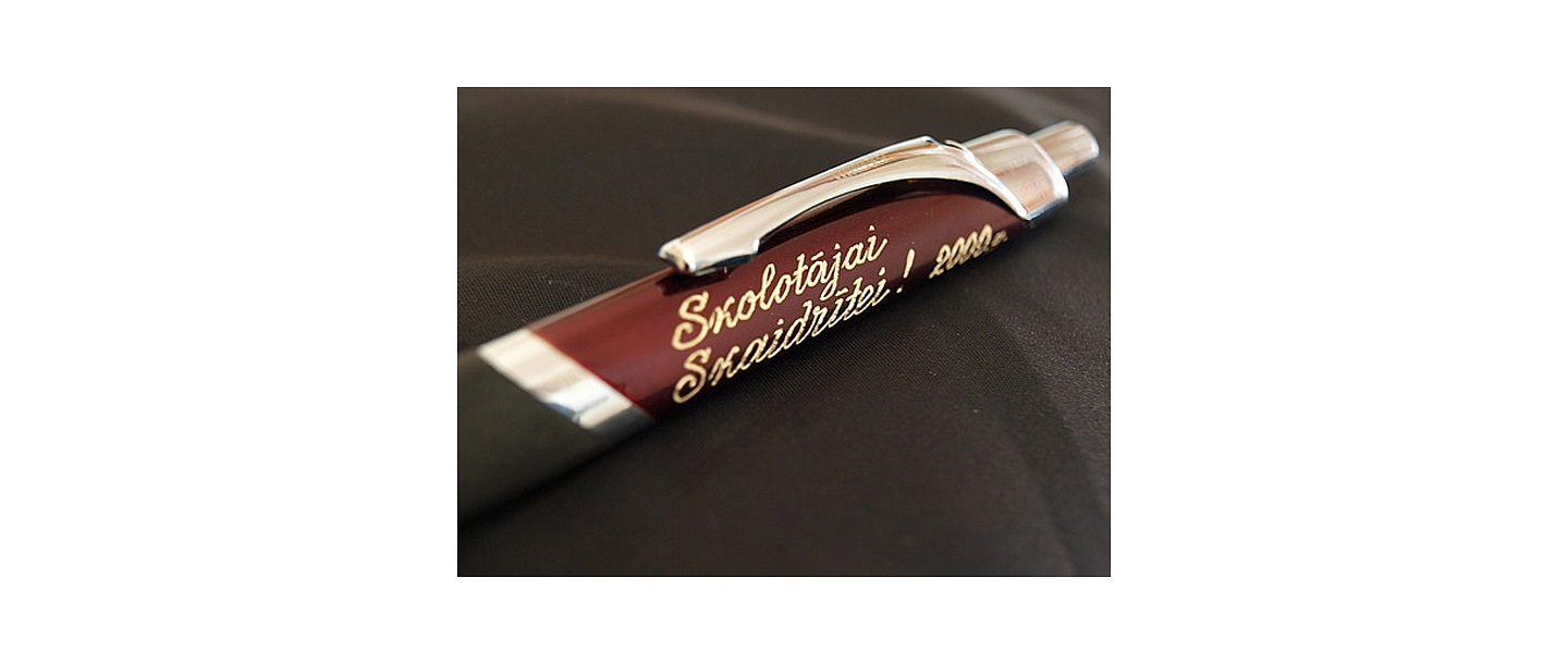 Eduards RPS, Ltd. performs precise engraving on pens, creating elegant and personal gifts.