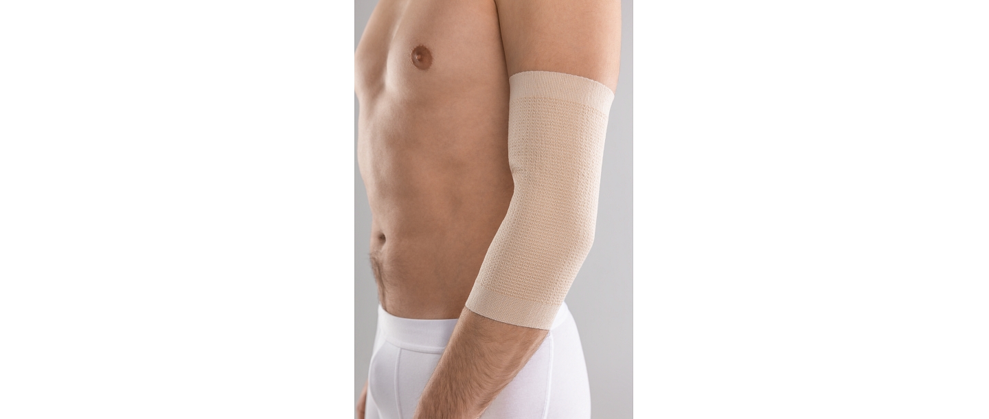 Elastic bandage for the elbow