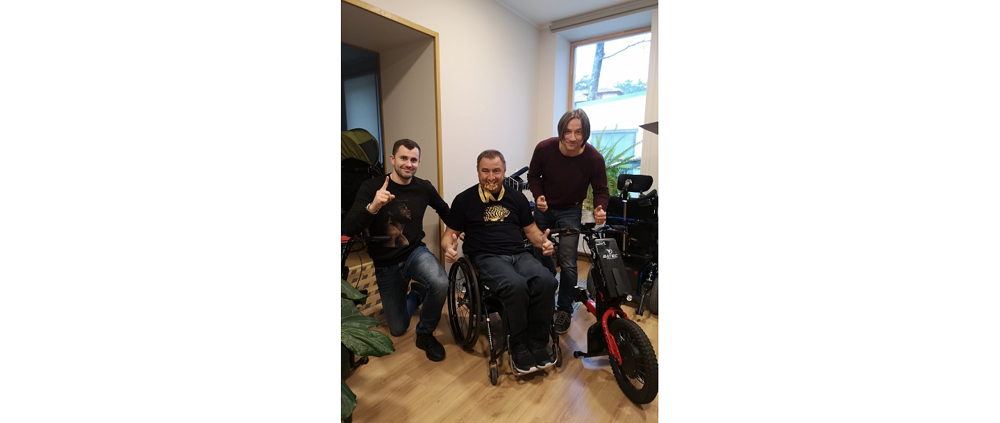 Electric traction wheel Paralympic.