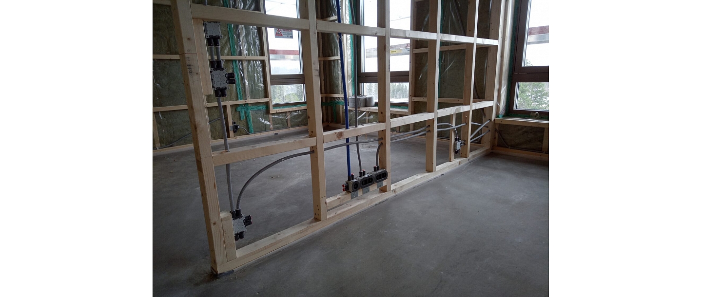 Electrical installation works in new construction