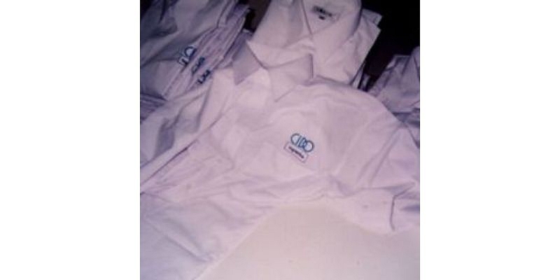 Brand embroidery on clothing