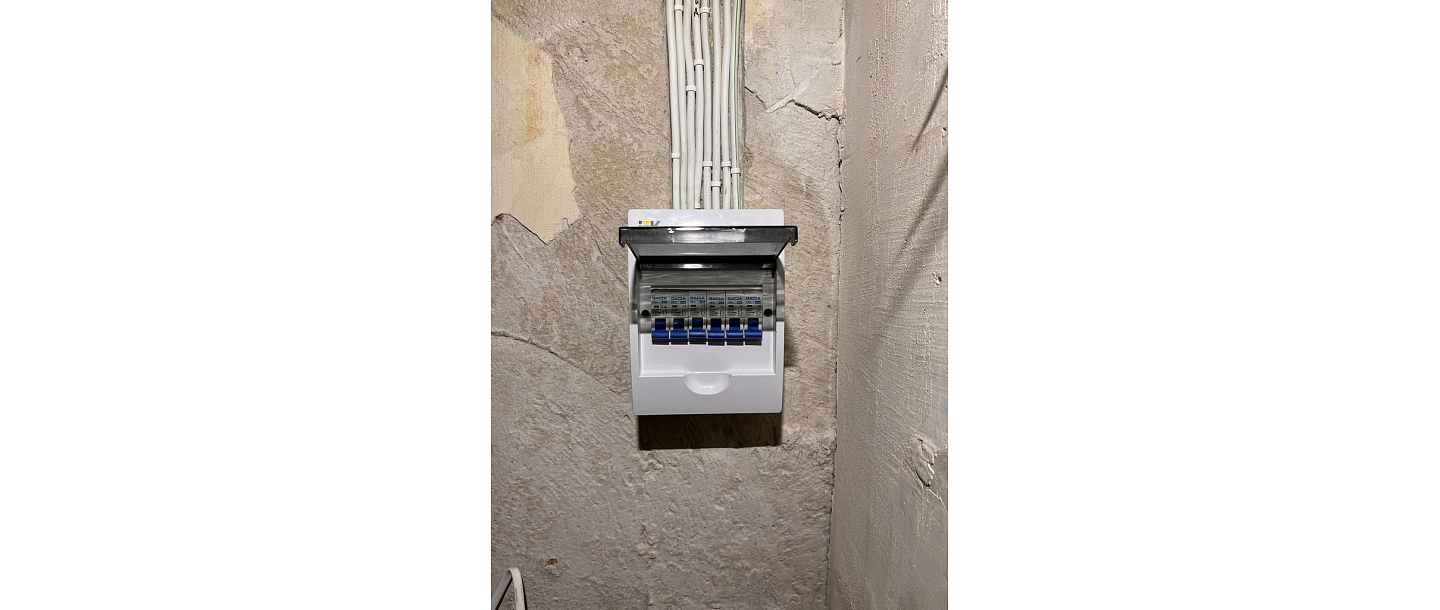 Electricity meter and fuse panel installation