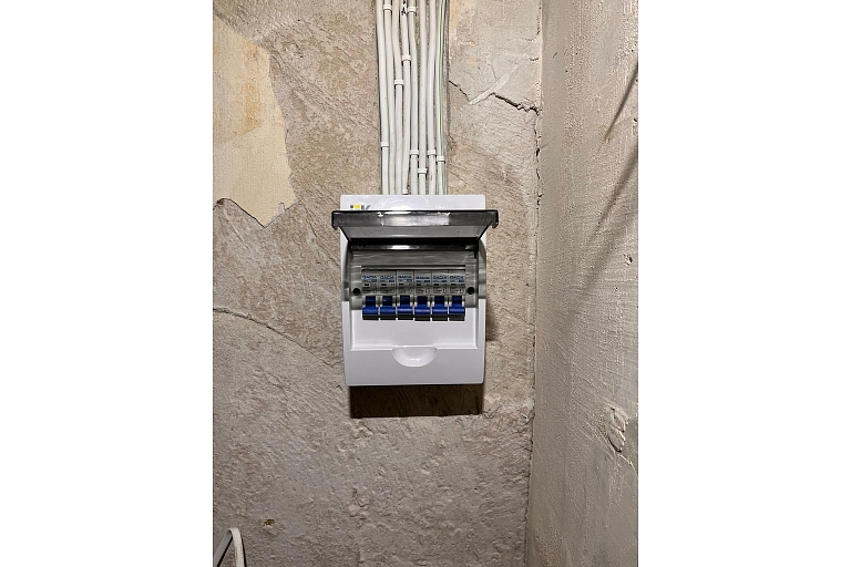 Electricity meter and fuse panel installation