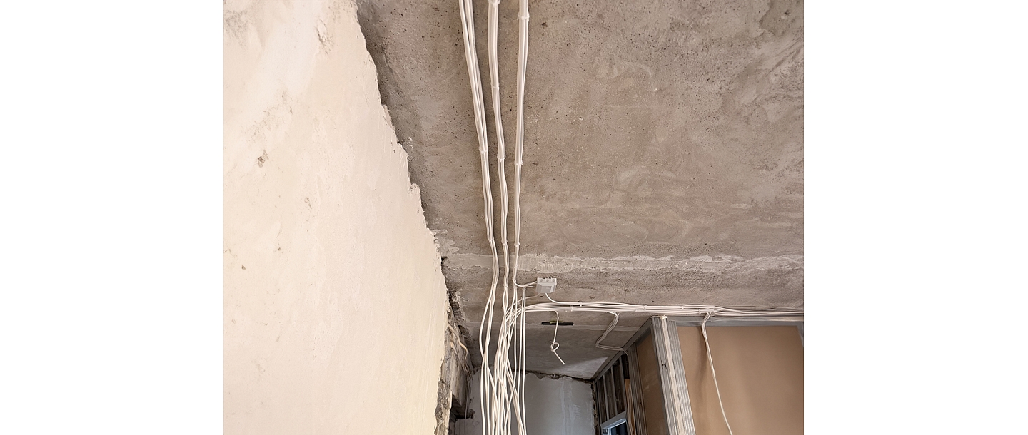Electrical installation work at construction sites