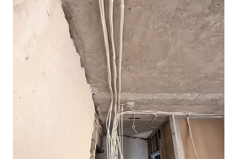 Electrical installation work at construction sites