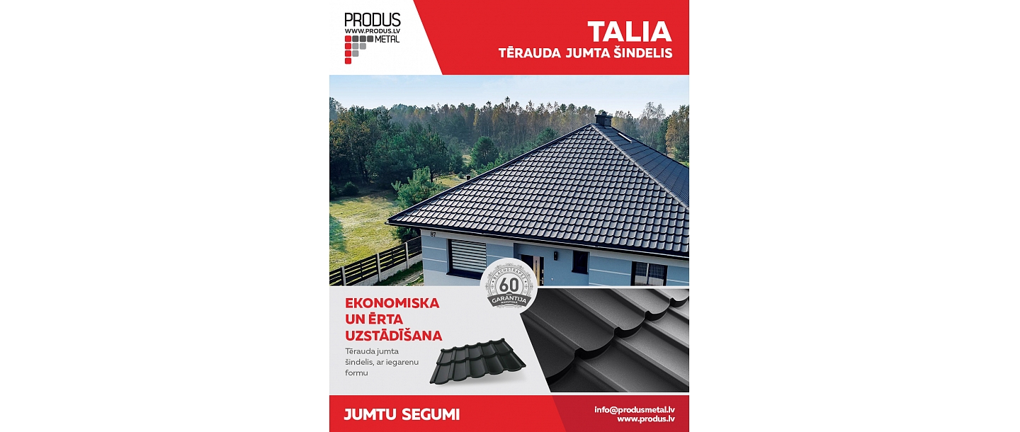 Tērauda jumta šindelis Talia