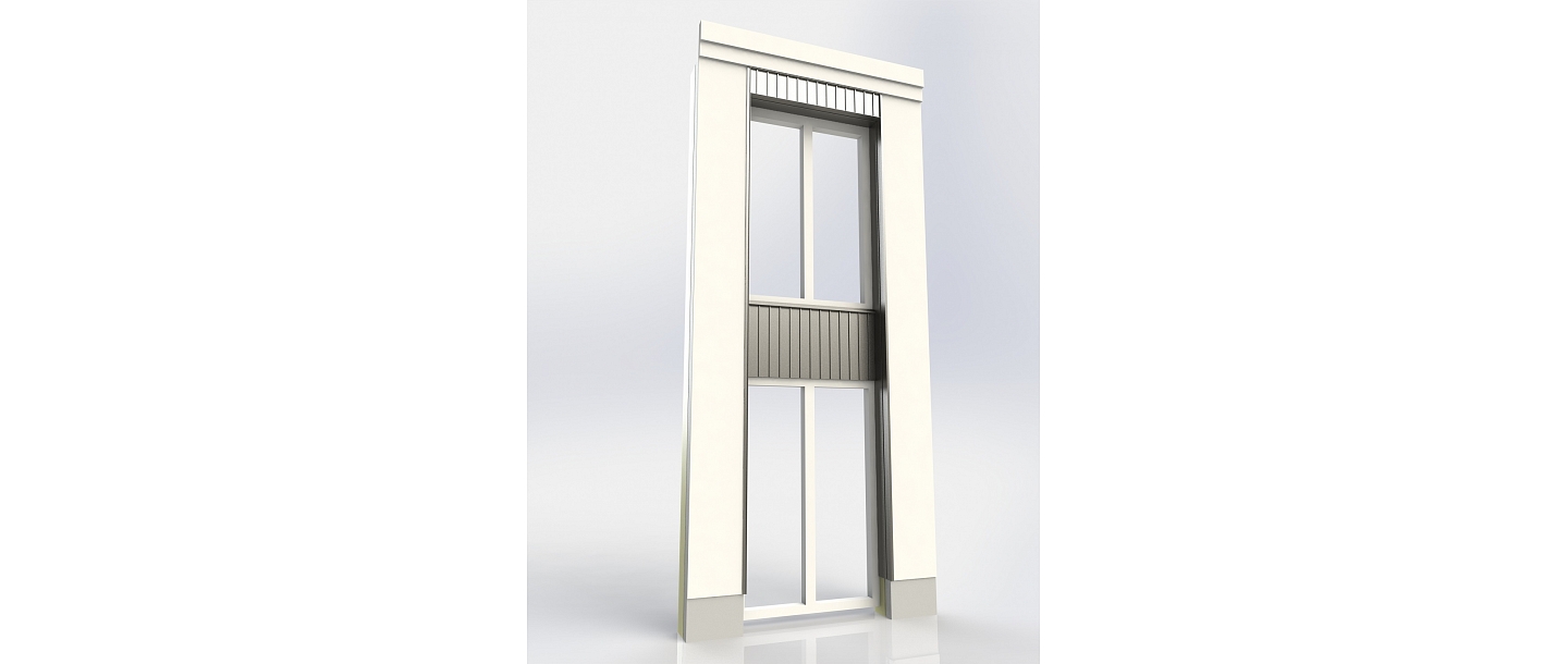 Aluminum facade decoration parts with precise CNC machining