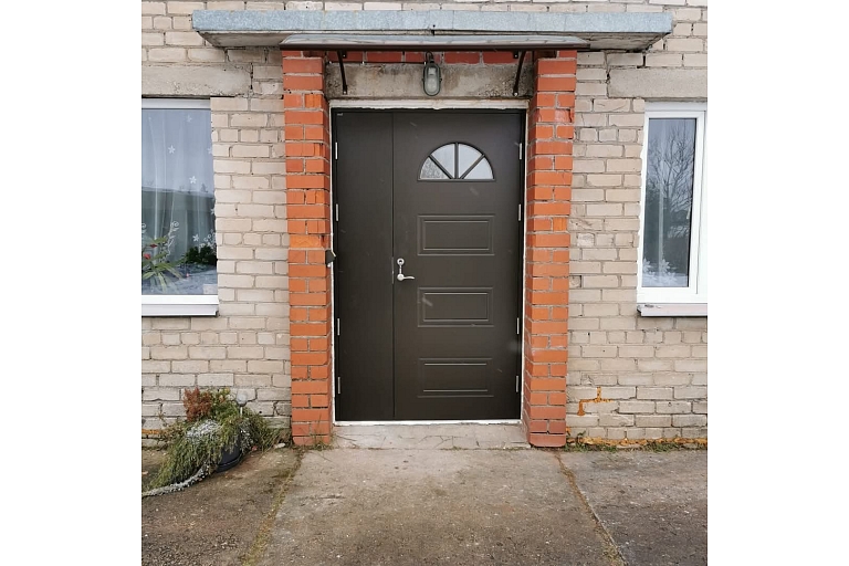 wooden and metal doors