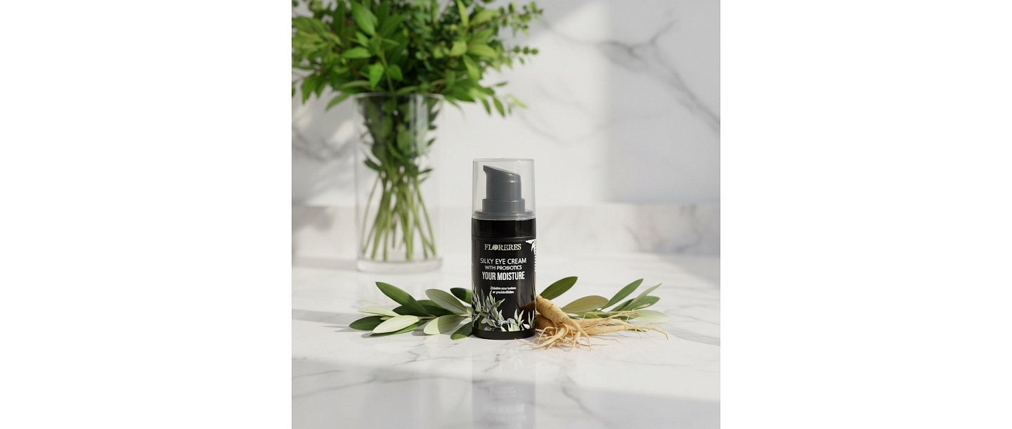 Zīda acu krēms: Florere zīda acu krēms ar probiotikām nomierina un mitrina maigo ādu ap acīm, samazinot pietūkumu un smalkas rindiņas.