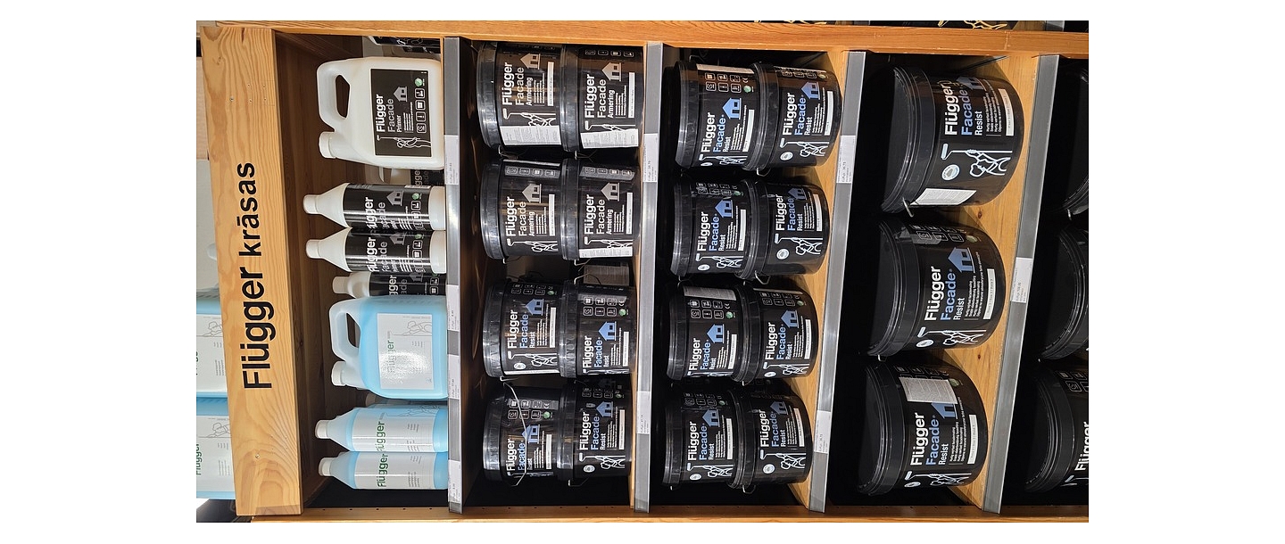 Flugger facade paint center in the Profcentrs store