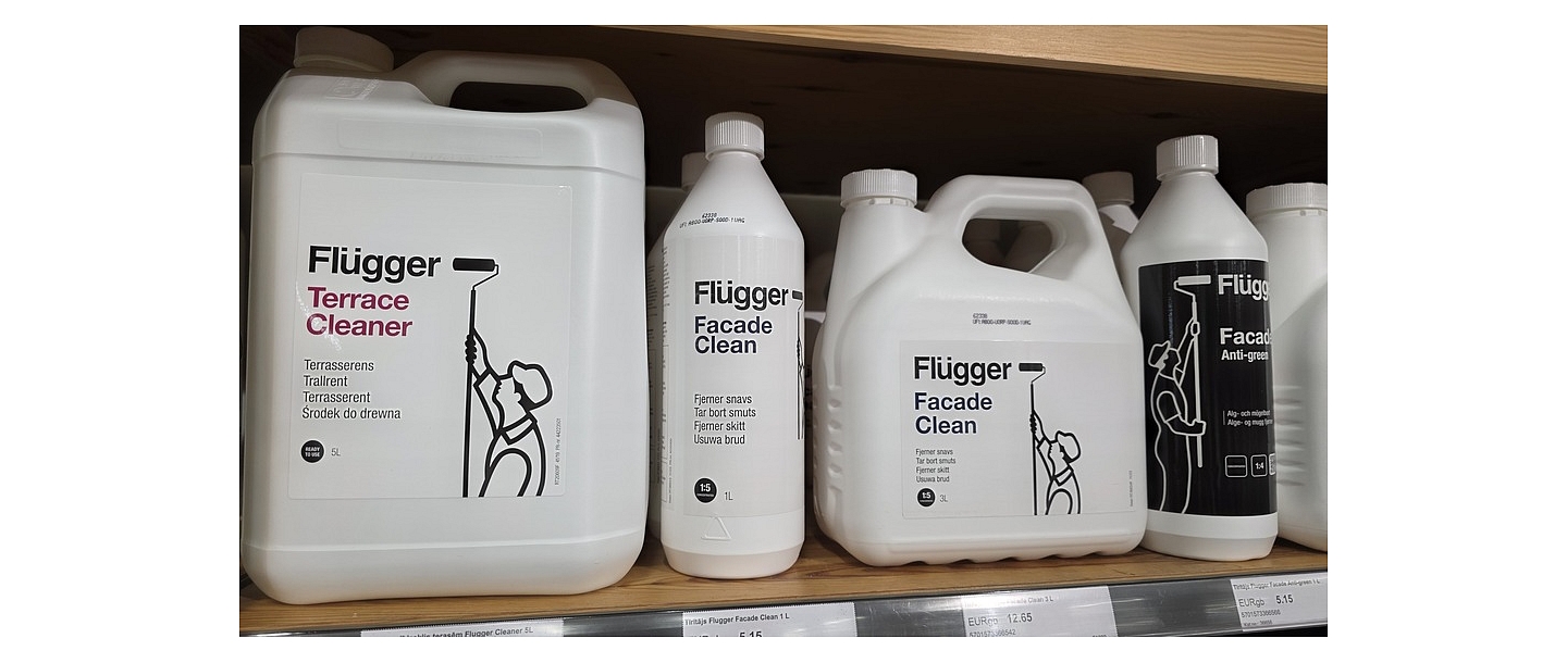 Flugger Terrace cleaner stand in the Profcentrs store