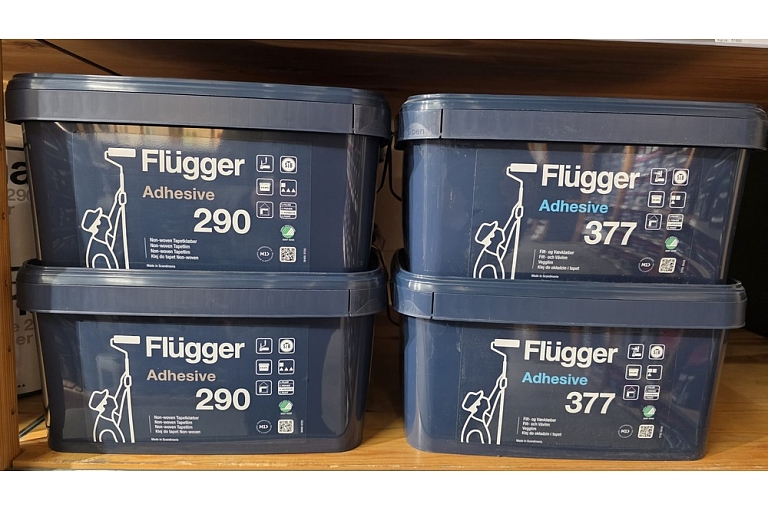 Стенд с клеем Flugger Adhesive 290 в магазине Profcentrs