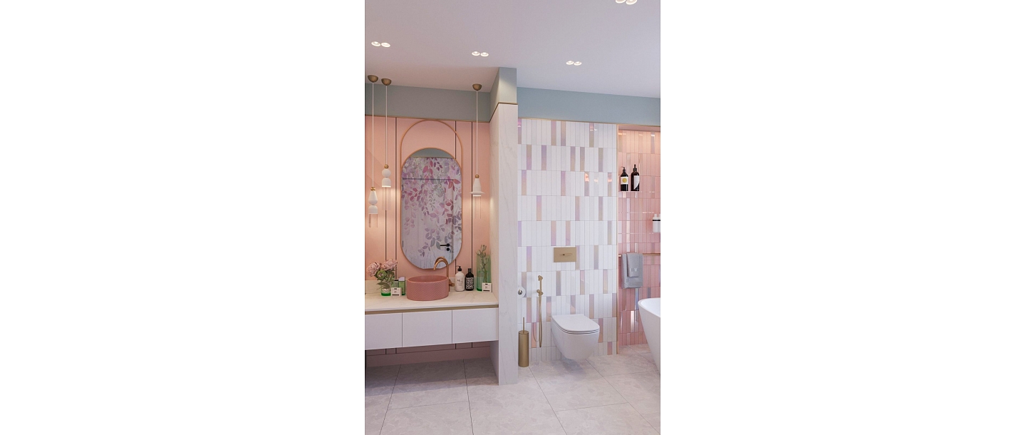 дизайн детской ванной комнаты