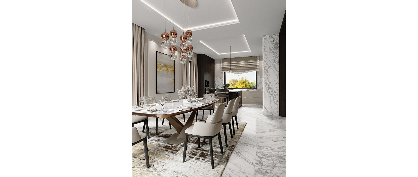 dining area and kitchen interior design