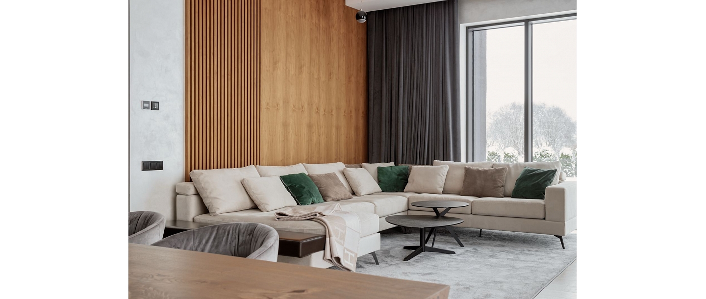 living room design large sofa