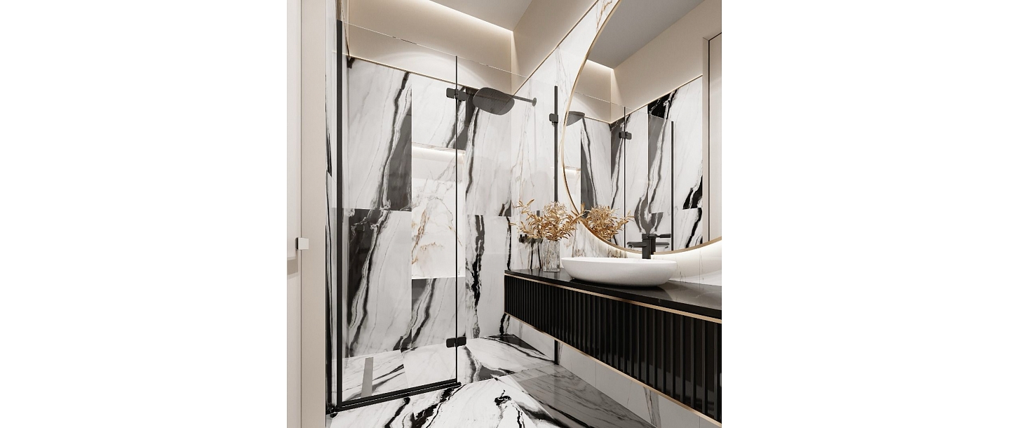 Interior design in the bathroom