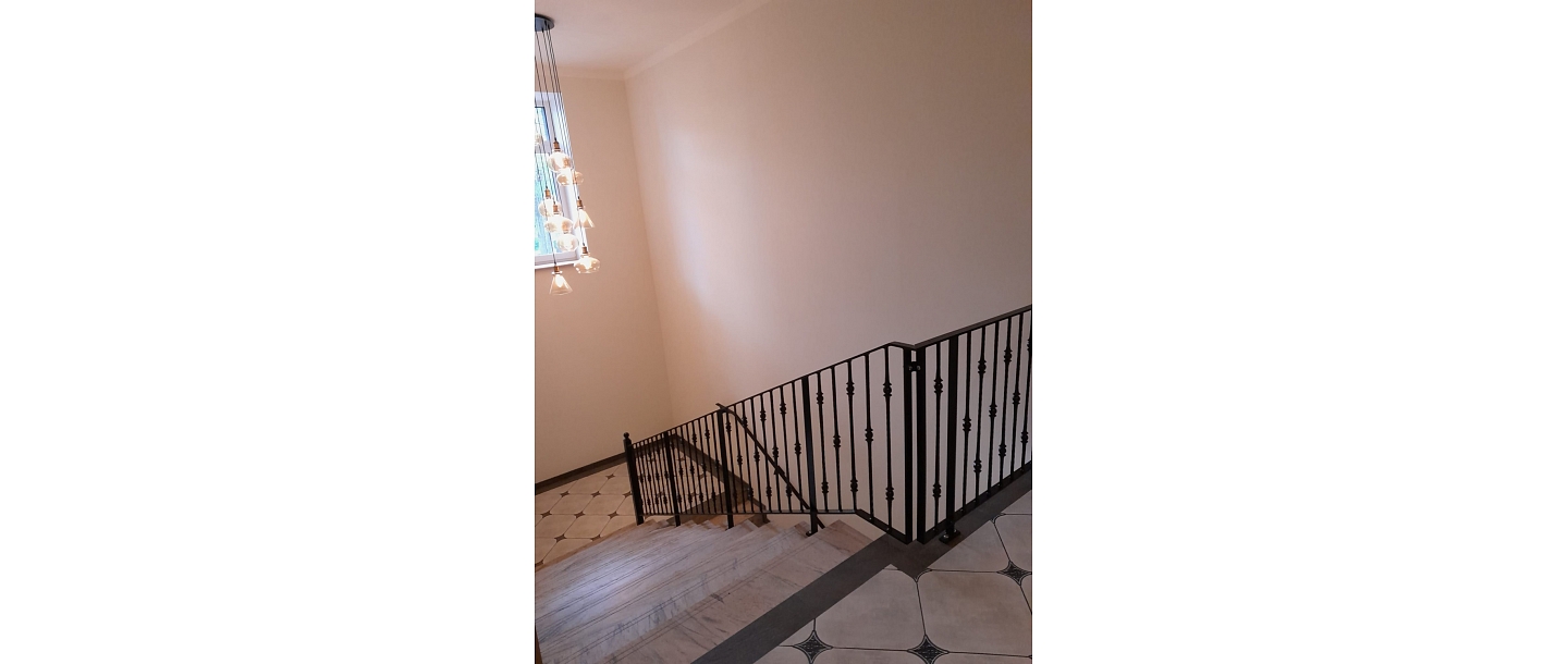 Metal railings and bike racks