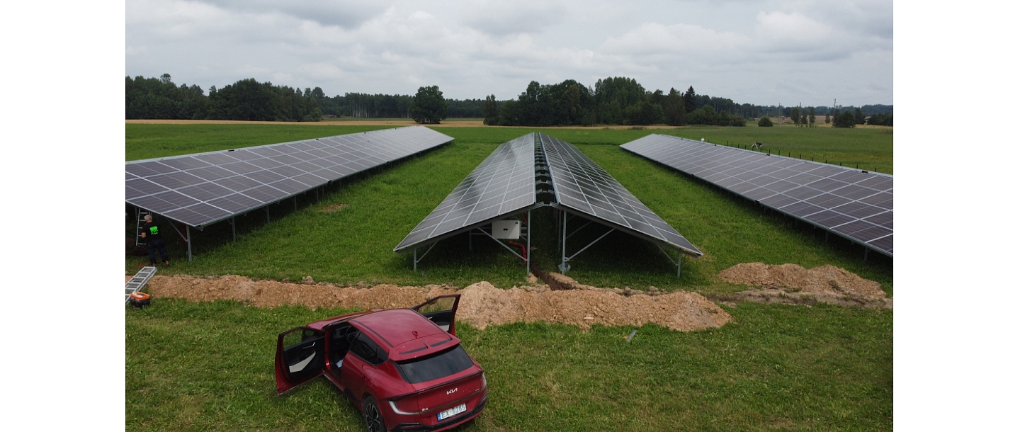 Solar park construction