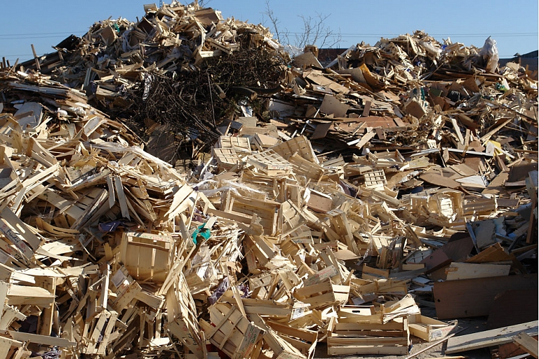 Wood waste processing