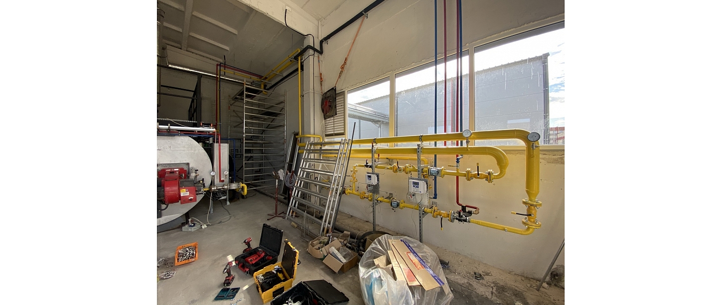 Installation of textile piping systems.