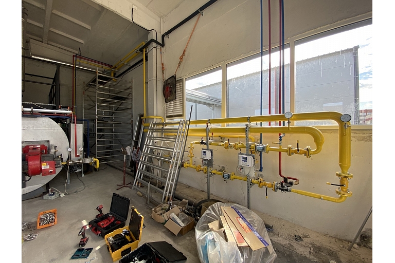 Installation of textile piping systems.