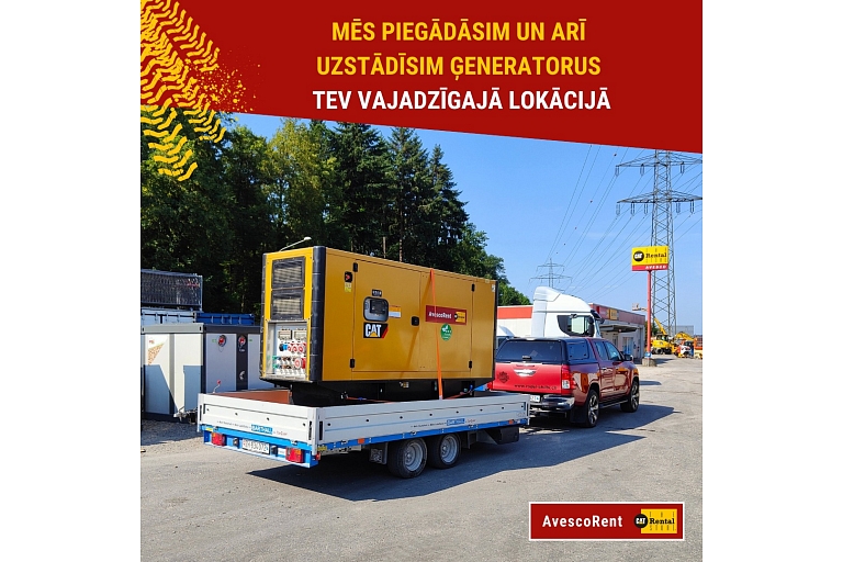 Generator rental in the location you need throughout Latvia