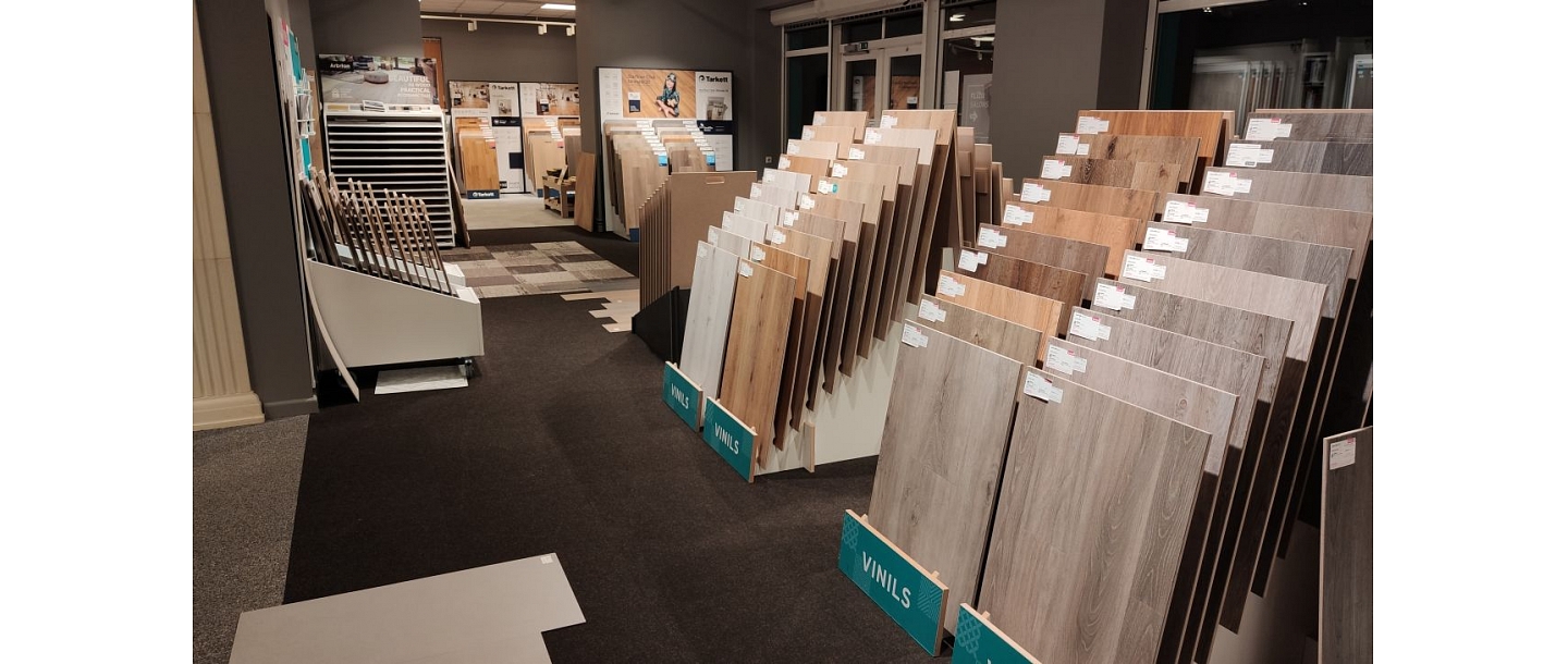 Exhibition of floor coverings, vinyl