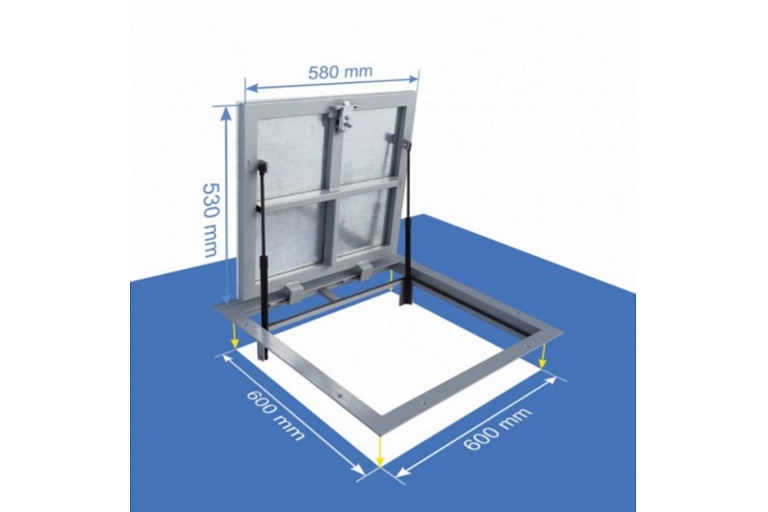 Lift-up floor hatch