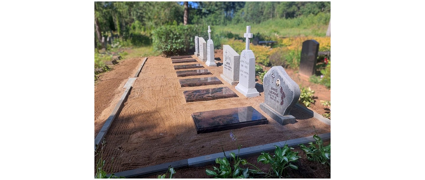Cemetery with tombstones