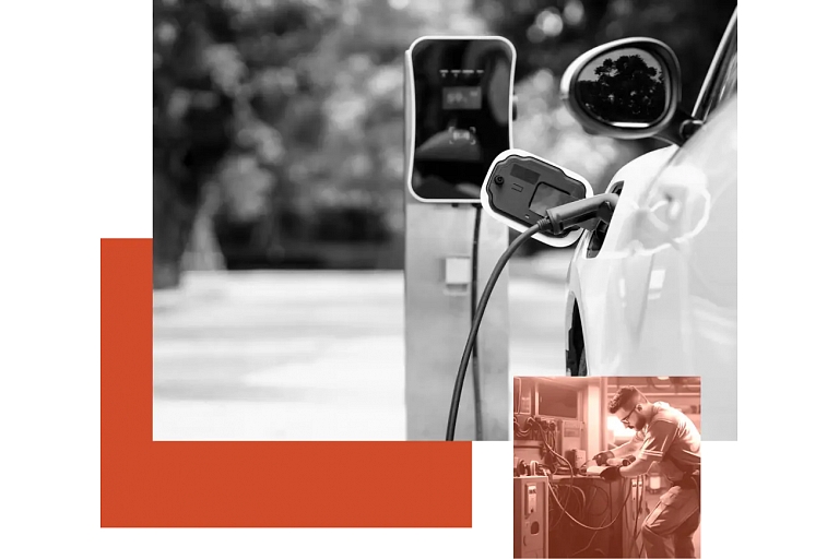 Electric vehicle charging station in Latvia