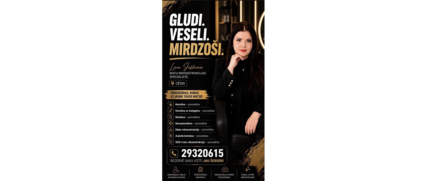 Līva Ješkina – hair reconstruction specialist in Cēsis.
