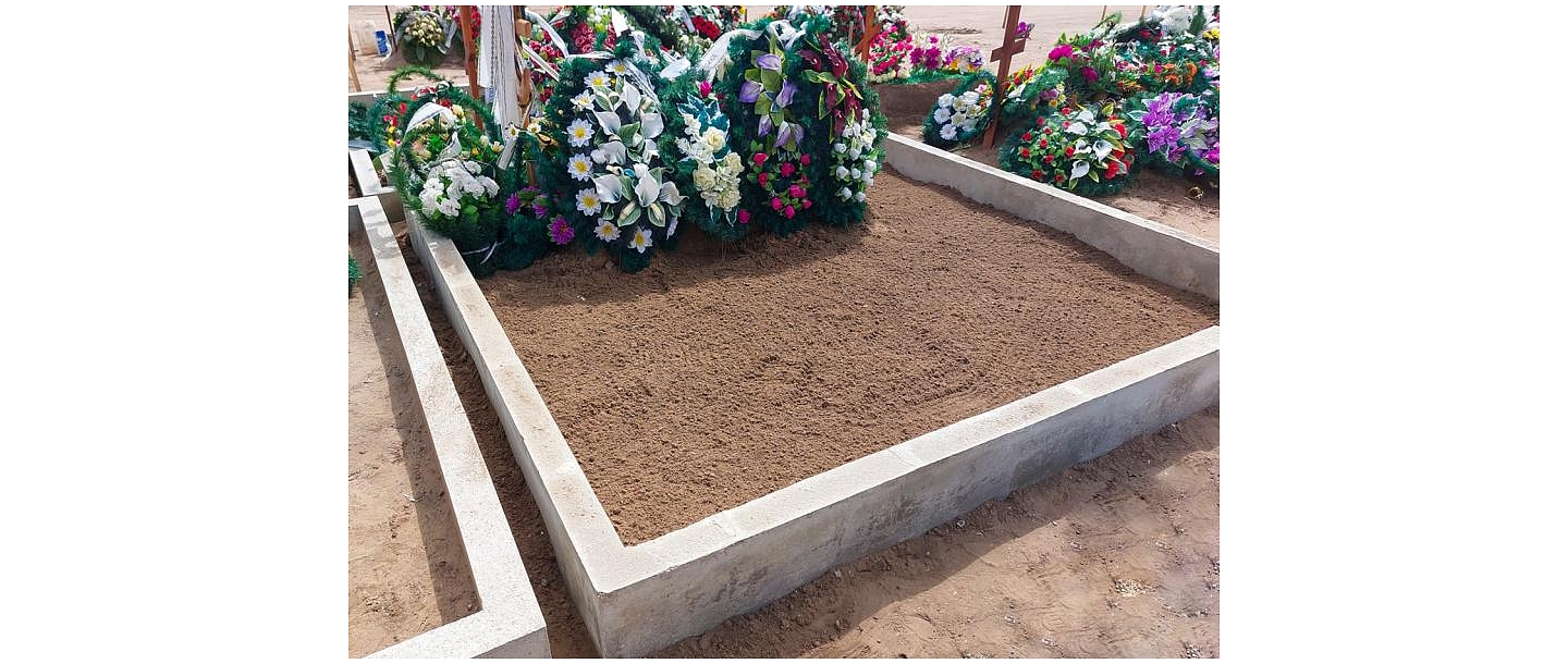 Cemetery with wreaths