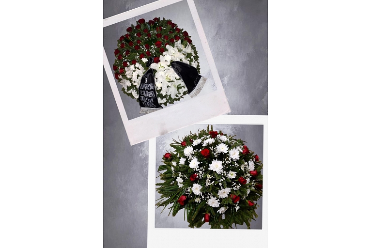 Flowers, funeral bouquets, wreaths