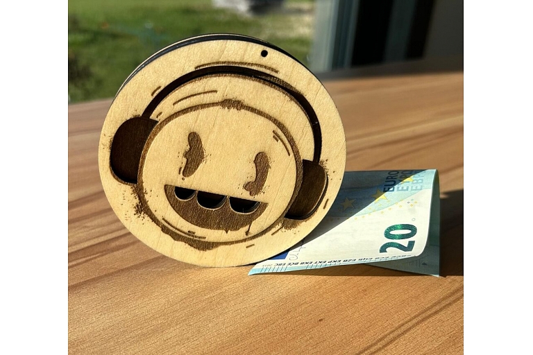 Деревянный конверт для денежного подарка - Circle