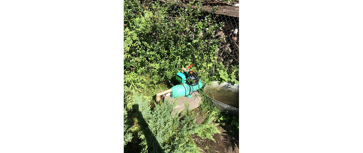 Система водяного насоса и дождевателя для полива сада