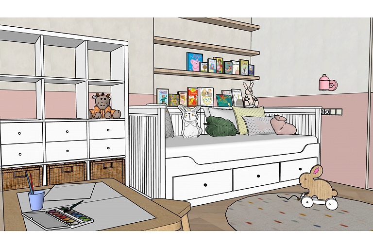 Bērnistabas interjera dizains
