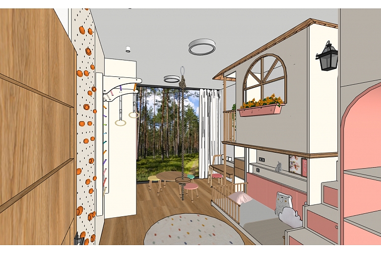 Koka Telpa, Bērnistabas interjera dizains