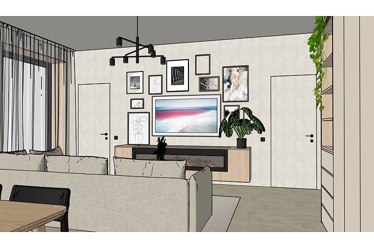 Dzīvojamās istabas interjera dizains