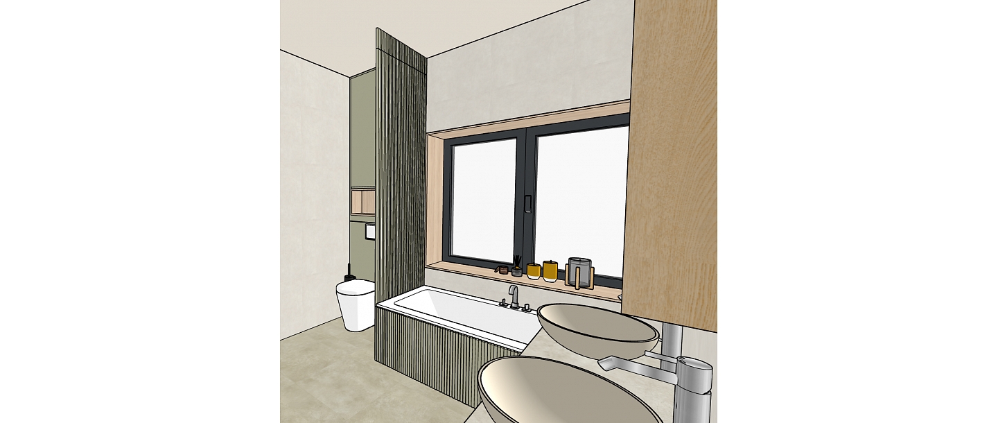 Interior design for the bathroom
