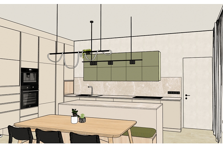 Virtuves interjera dizains