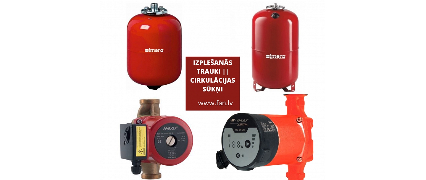 Expansion vessels with circulation pump