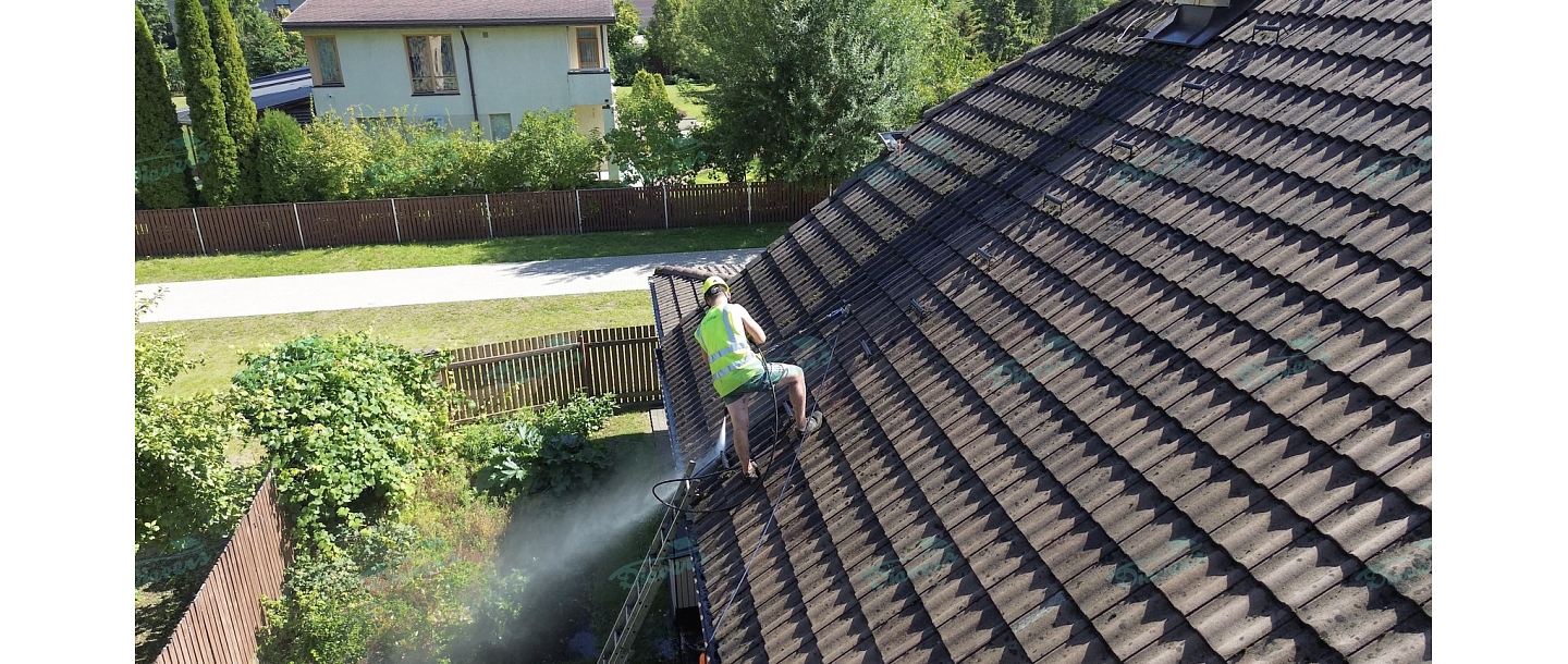 Roof washing