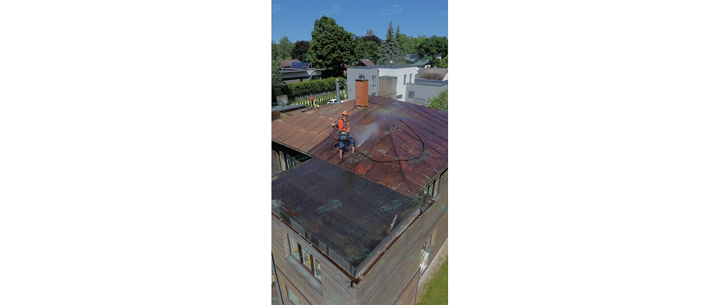 Roof washing