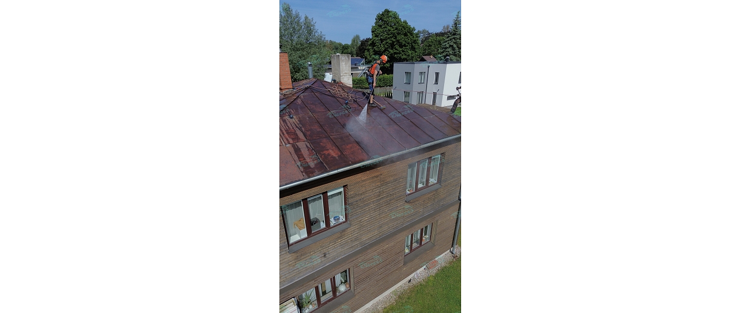 Roof washing