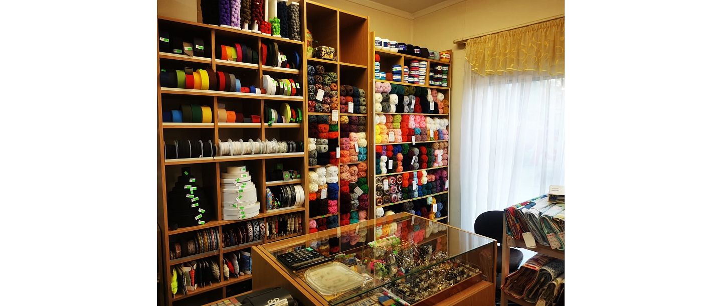 Kameja, fabrics, blinds shop in Valka 